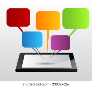 Business technology bubble speech template style. text box template for website computer graphic and internet.