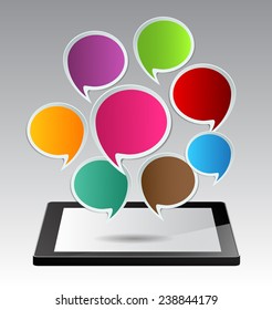 Business technology bubble speech template style. text box template for website computer graphic and internet. 