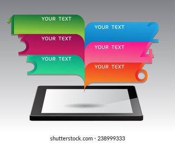 Business technology bubble speech template style. text box template for website computer graphic and internet. 