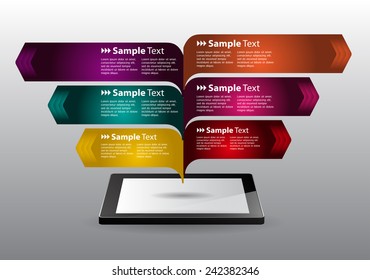 Business technology bubble speech template style. text box template for website computer graphic and internet.