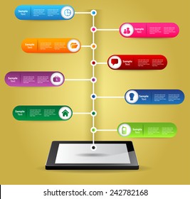 Business technology bubble speech template style. text box template for website computer graphic and internet. time line