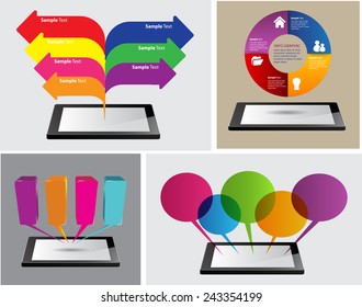 Business technology bubble speech template style. text box template for website computer graphic and internet. many, various. cycle