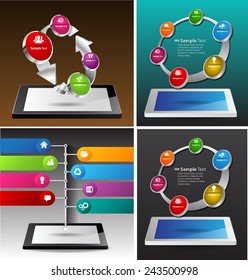 Business technology bubble speech template style. cycle text box template for website computer graphic and internet. time line. many, various