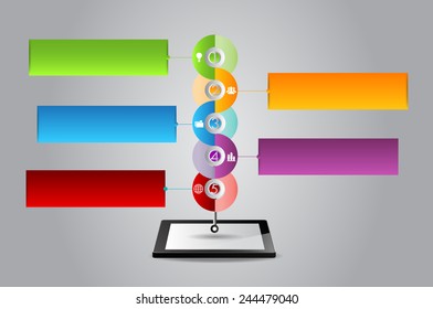 Business technology bubble speech template style. text box template for website computer graphic and internet.