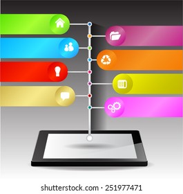 Business technology bubble speech template style. text box template for website computer graphic and internet. time line