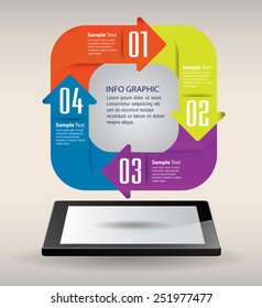 Business technology bubble speech template style. arrow cycle text box template for website computer graphic and internet.