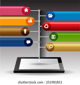 Business technology bubble speech template style. text box template for website computer graphic and internet. time line