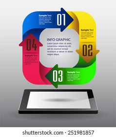 Business technology bubble speech template style. arrow cycle text box template for website computer graphic and internet.