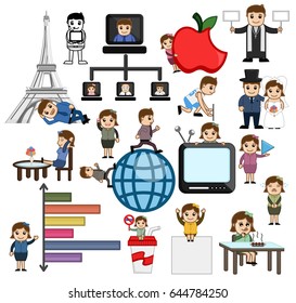 Business Technology Cartoon Vector Graphics