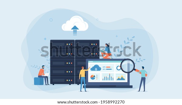 Business Technology Cloud Computing Service Concept Stock Vector ...