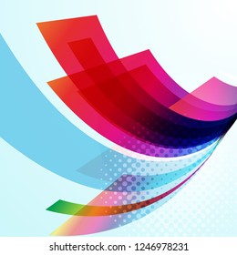 Business technology colorful wave vector background.
