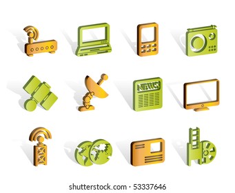 Business, technology  communications icons - vector icon set