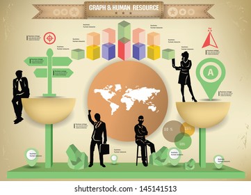 Business and technology concept information graphics,vector