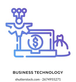 Gradientenliniensymbol für Unternehmenstechnologie