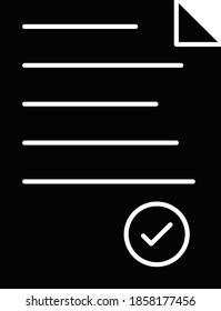 Business and technology icon for accepted  & file