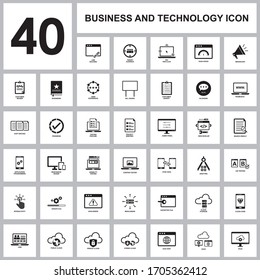 BUSINESS AND TECHNOLOGY ICON, COMPUTER DEVELOPMENT ICON