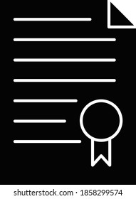 Business and technology icon for degree  & document 