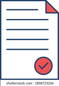 Business and technology icon for document  & approved 