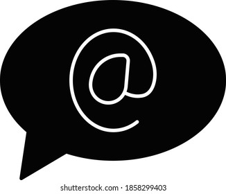 Icono comercial y tecnológico para mensajes y chat 