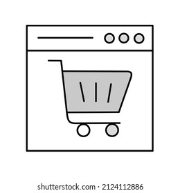 Business and technology icon for online  shopping  Vector