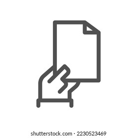 Esquema de icono comercial y tecnológico y vector lineal.