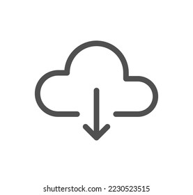 Business and technology icon outline and linear vector.