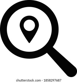 Business and technology icon for search  & map