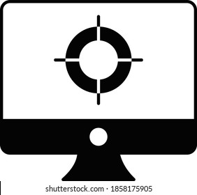Business and technology icon for target & focus 