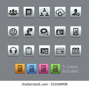 Business Technology Icons O arquivo vetorial inclui 5 versões de cores para cada ícone em diferentes camadas —