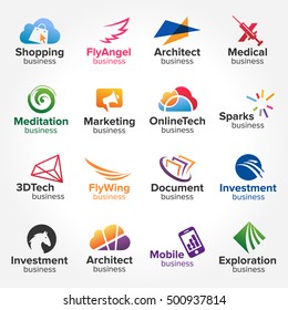 Business and Technology Logo collections. Abstract Geometric Shape Vector based illustration
