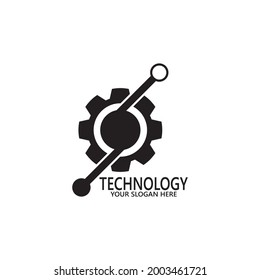 Business technology logo design vector template