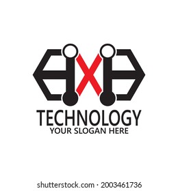 Business technology logo design vector template