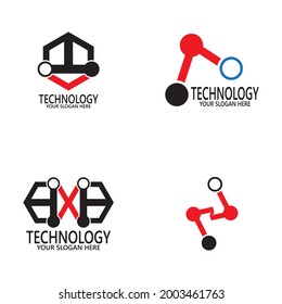 Business technology logo design vector template