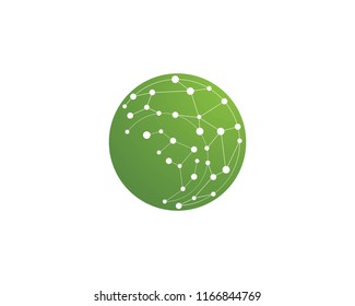 Business technology logo template vector 