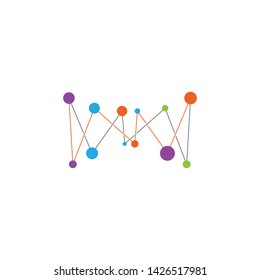 Business technology logo template vector