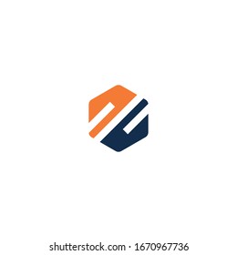 Business technology logo template vector