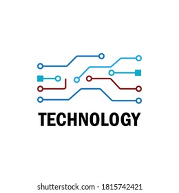 Business technology logo template vector