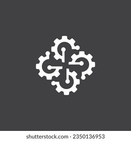 Business Technology Logo Vector Template Illustration
