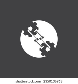 Ilustración de la plantilla de vectores del logotipo de la tecnología empresarial