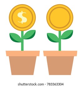 Business and technology  - make money vector illustration isolated on white background
