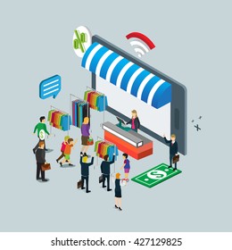 business technology mobile phone for on line shop e-commerce