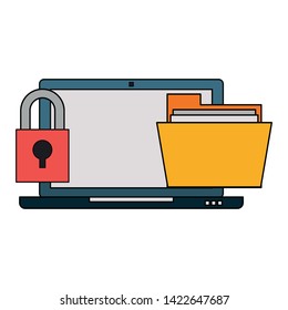 Business technology and security system symbols vector illustration graphic design
