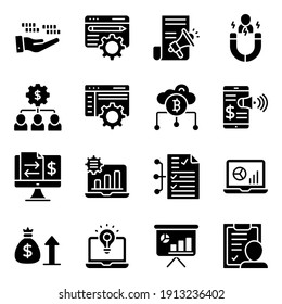 Business Technology Solid Icons Pack