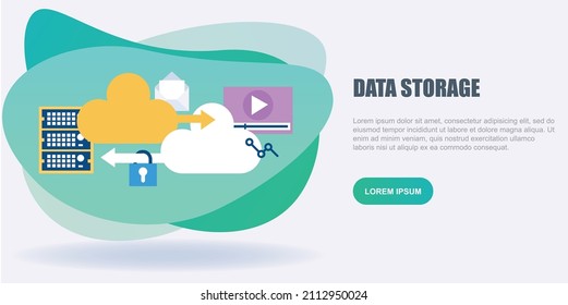 business technology storage cloud computing service concept with administrator and developer team working on cloud. business people working online connecting with cloud from anywhere concept.