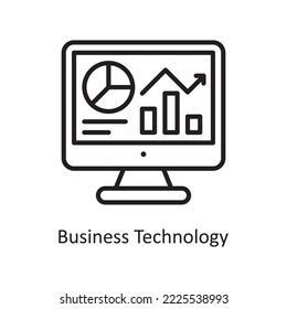 Business Technology Vector Outline Icon Design illustration. Business and Finance Symbol on White background EPS 10 File