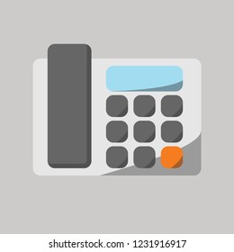 Business telephone icon in flat design