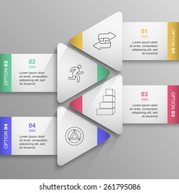 Business Template 4 arrows directed toward each other with the data