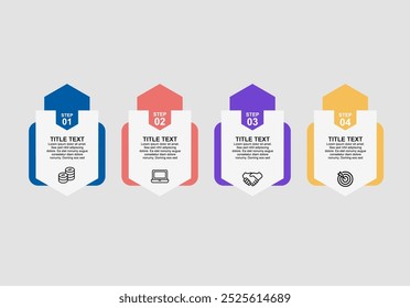 business template abstract label design with marketing icons