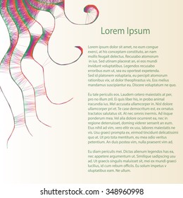 Business template -  abstract wicker structure   - vector illutration 