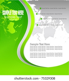 business template or background in green theme